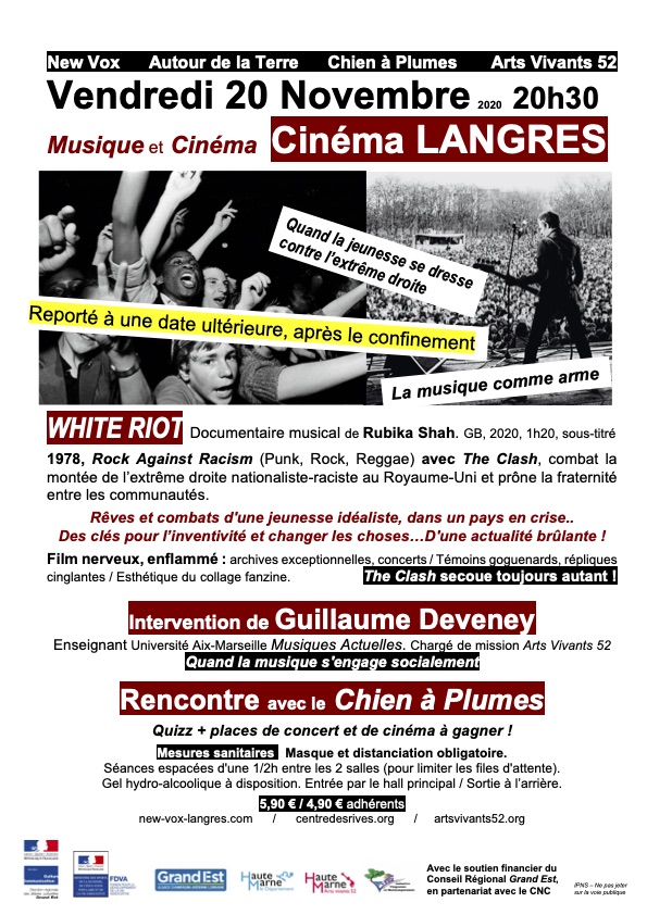 affiche white riot couleur